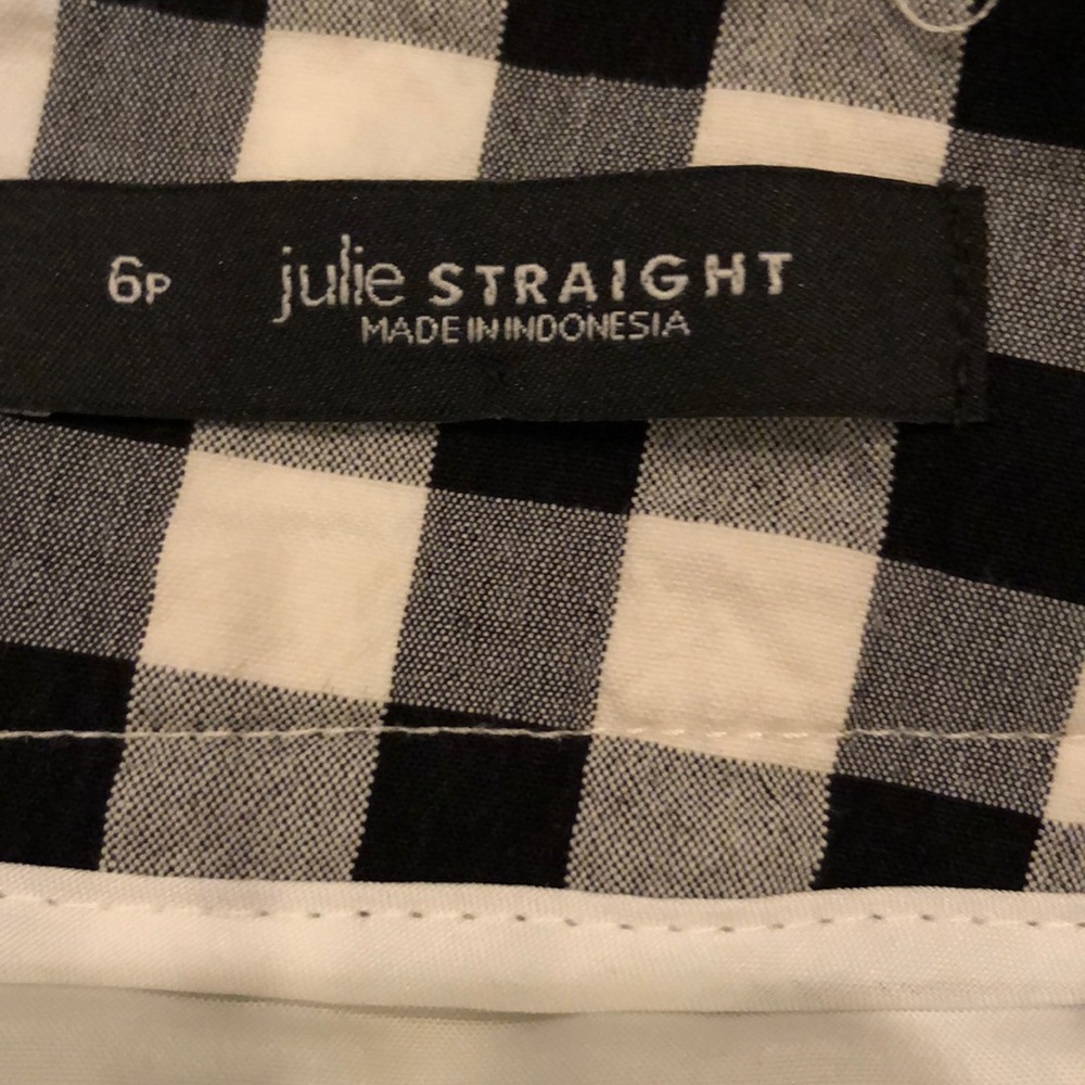 Loft Seersucker Buffalo Check Crop Pants - Picture 7 of 8